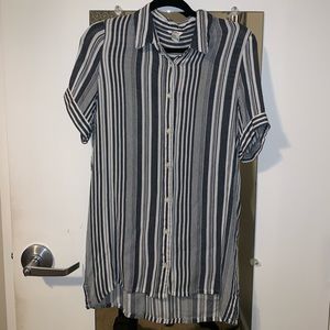 Button Down Striped Dress